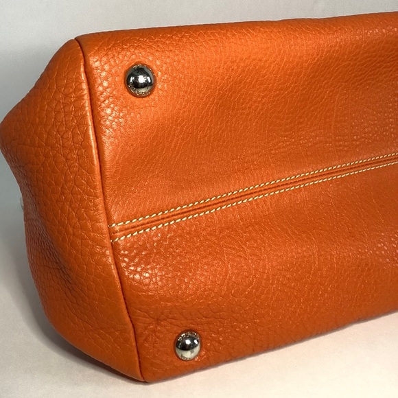 SOLD Prada Boston Bag Vitello Daino Orange Leather Handbag 194 Dust Cover - Picture 4 of 16